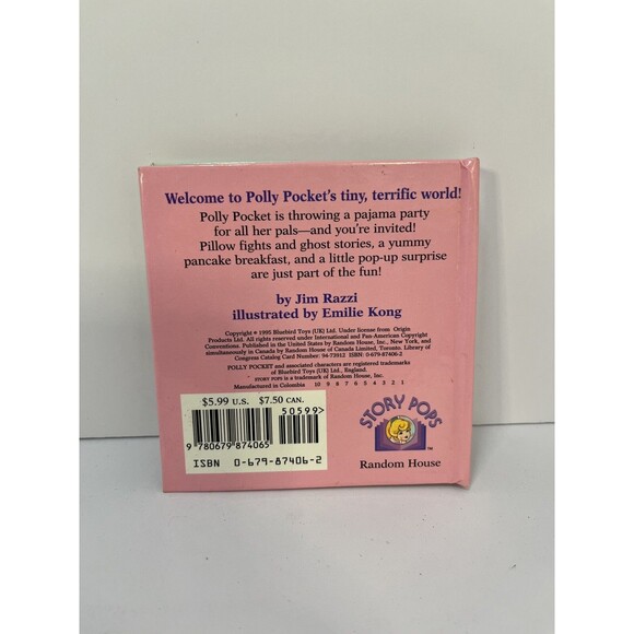 Vintage Polly Pocket's Pajama Party Pop-Up Book 1995 Bluebird Story Pops - Picture 2 of 7